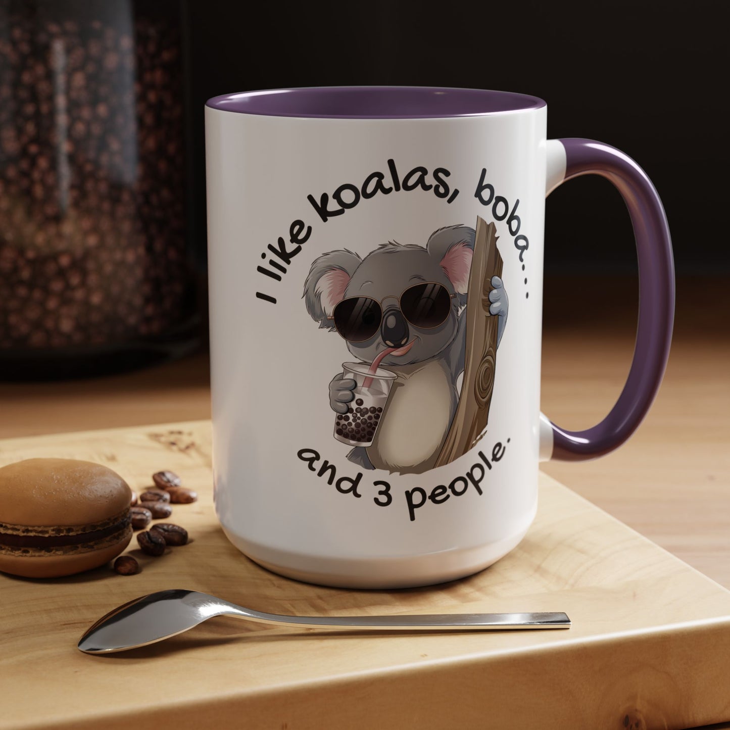 I like koalas, boba, and 3 people Australia 15oz Mug