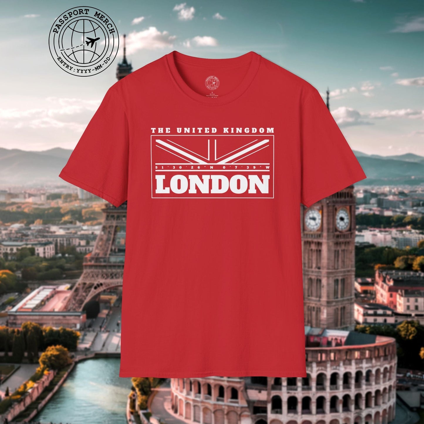GPS Flag London England, UK T-Shirt