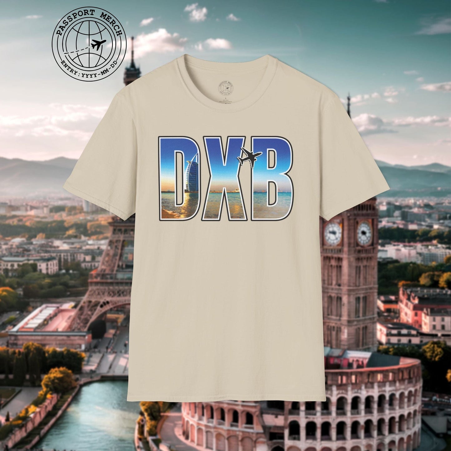 Airport Window Dubai United Arab Emirates DXB T-Shirt