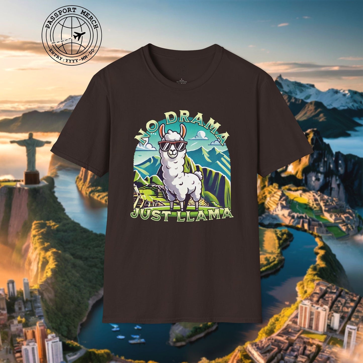 No Drama Just Llama Machu Picchu Peru T-Shirt