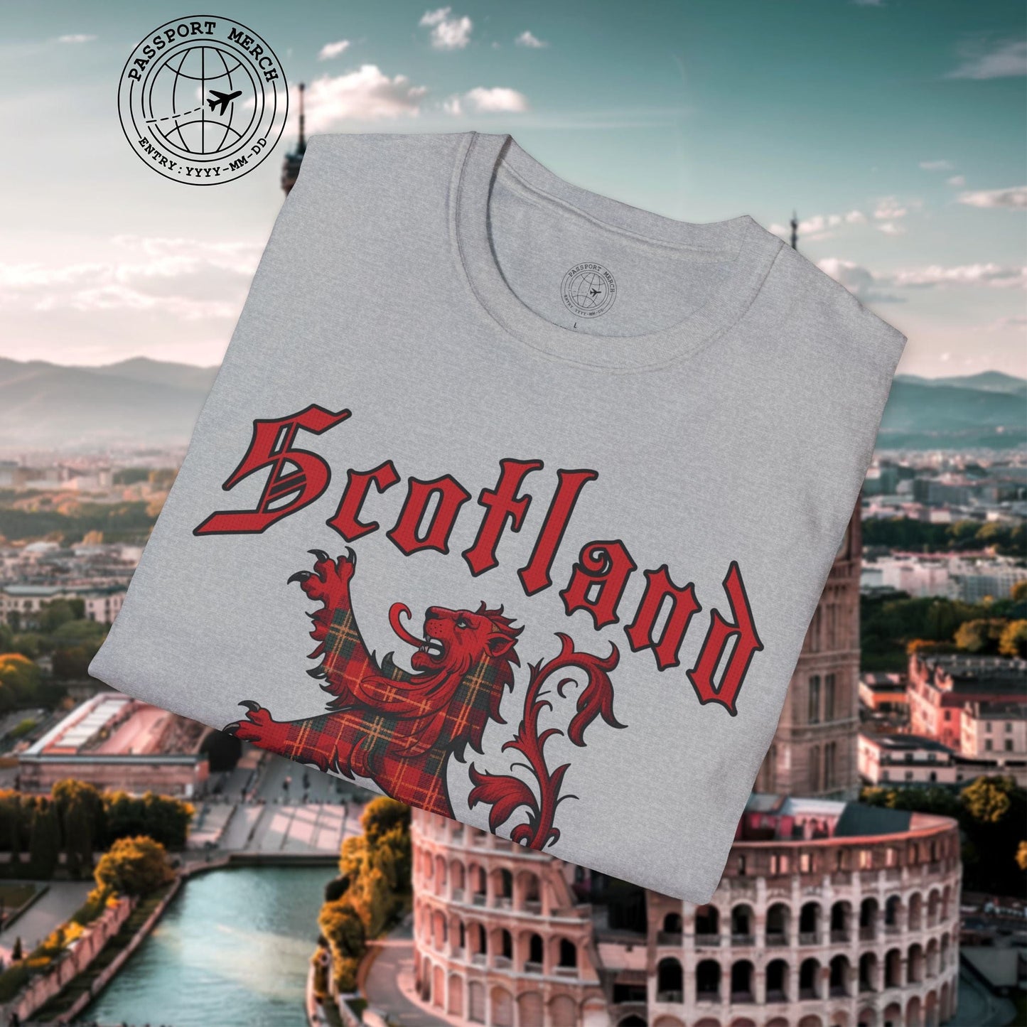 Tartan Lion Rampant, Scotland, UK T-Shirt