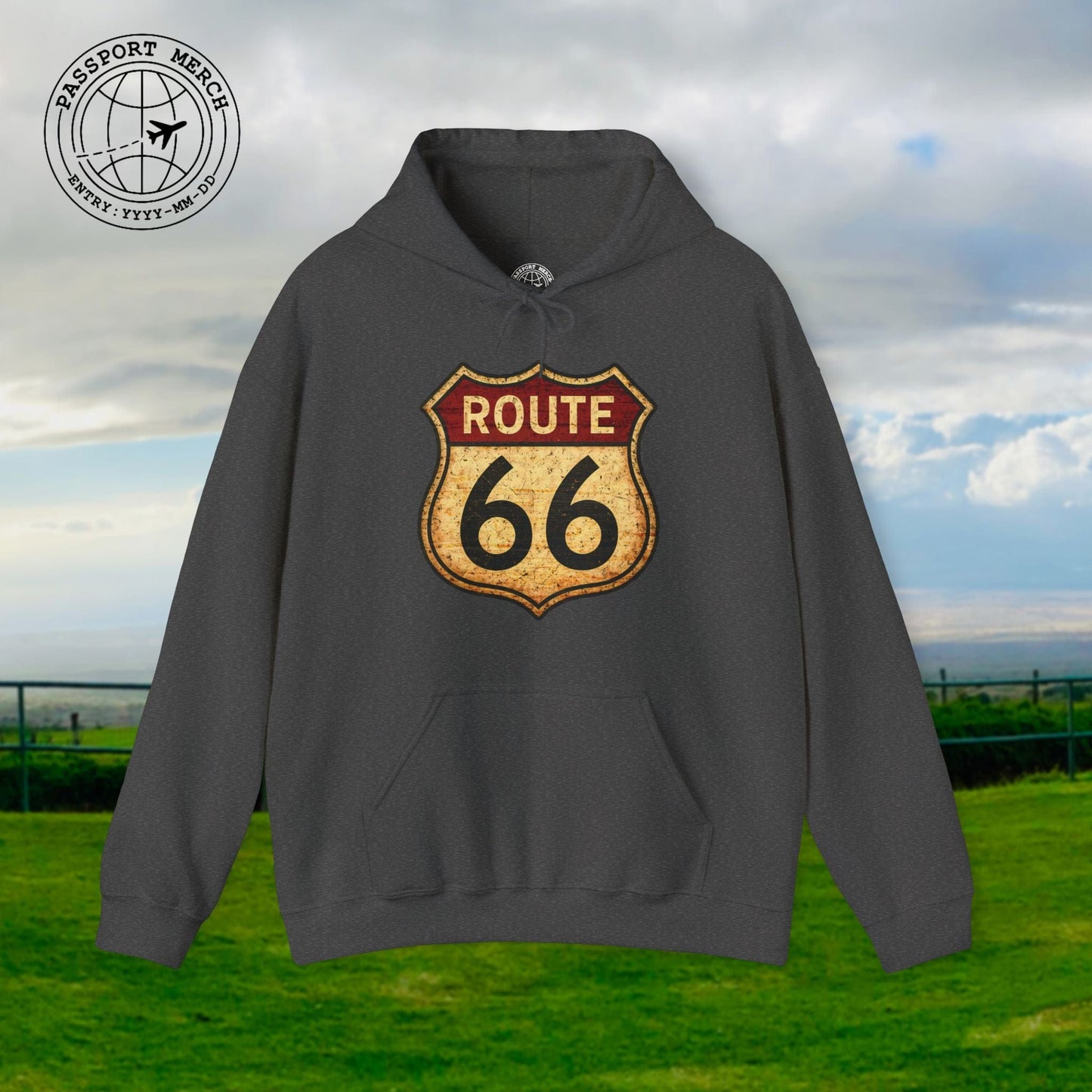 Signs of Wanderlust, Vintage Route 66, USA Hoodie