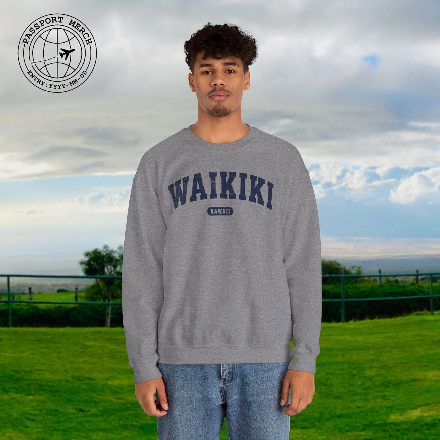Classic Athletic (Bucket List Edition), Waikiki, Hawaii Crewneck