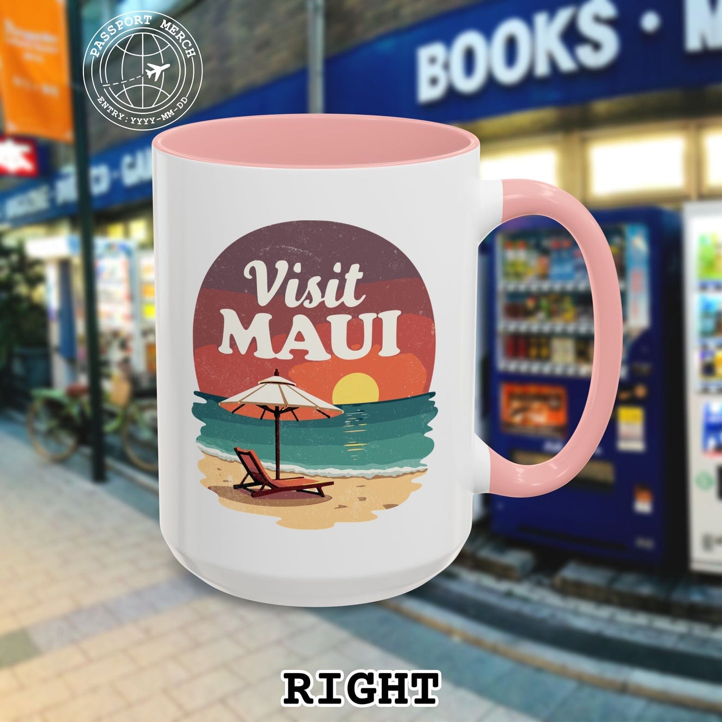 Retro Visit Maui Hawaii 15oz Mug