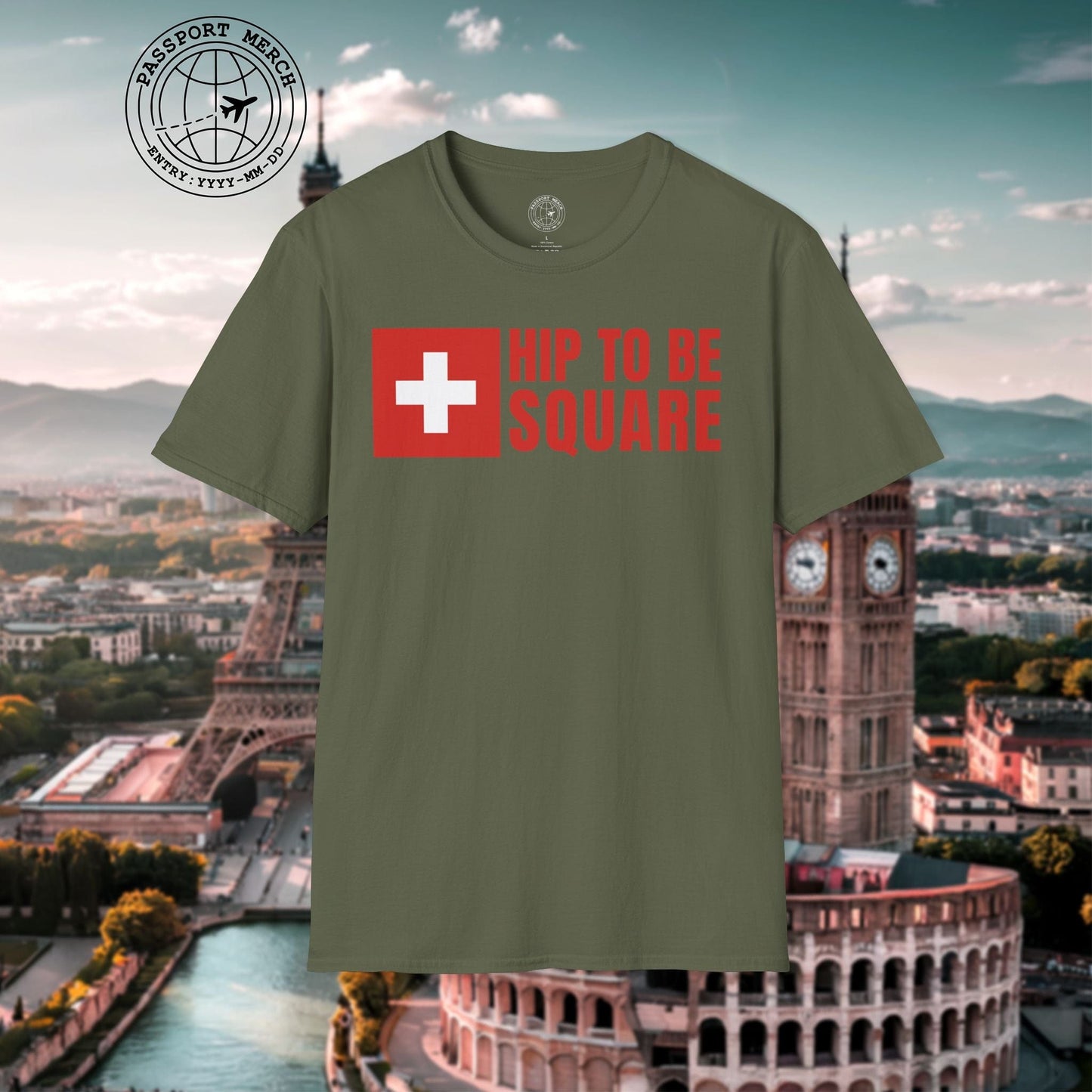 Hip To Be Square, Switzerland Flag T-Shirt