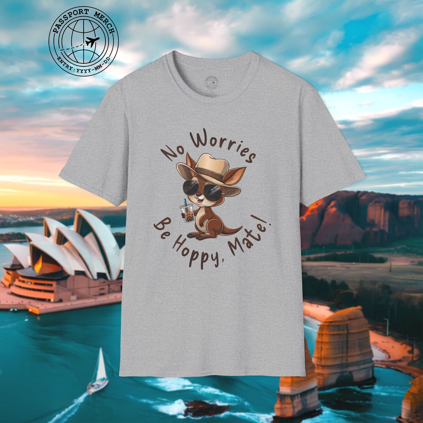 No Worries, Be Hoppy, Mate! Australia T-Shirt