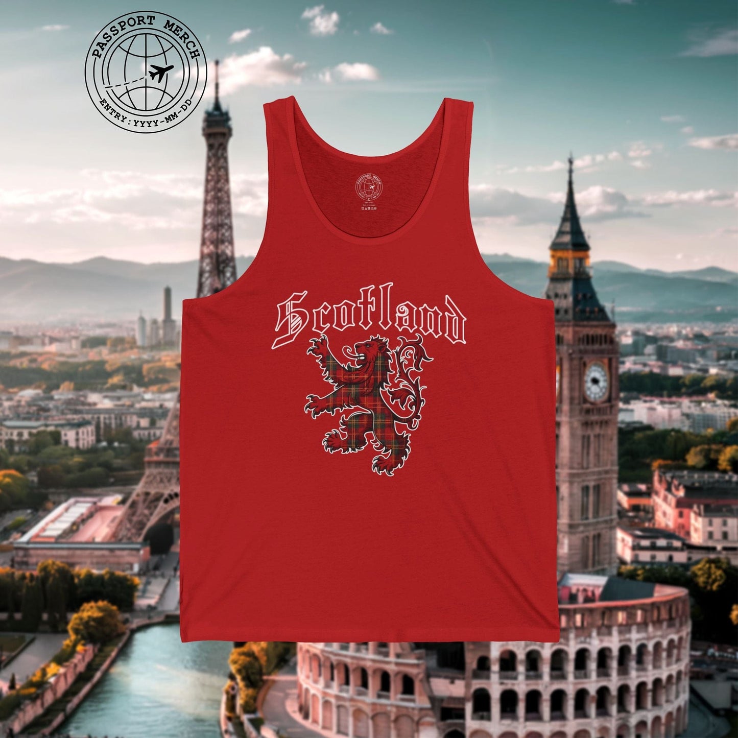 Tartan Lion Rampant, Scotland, UK Tank Top