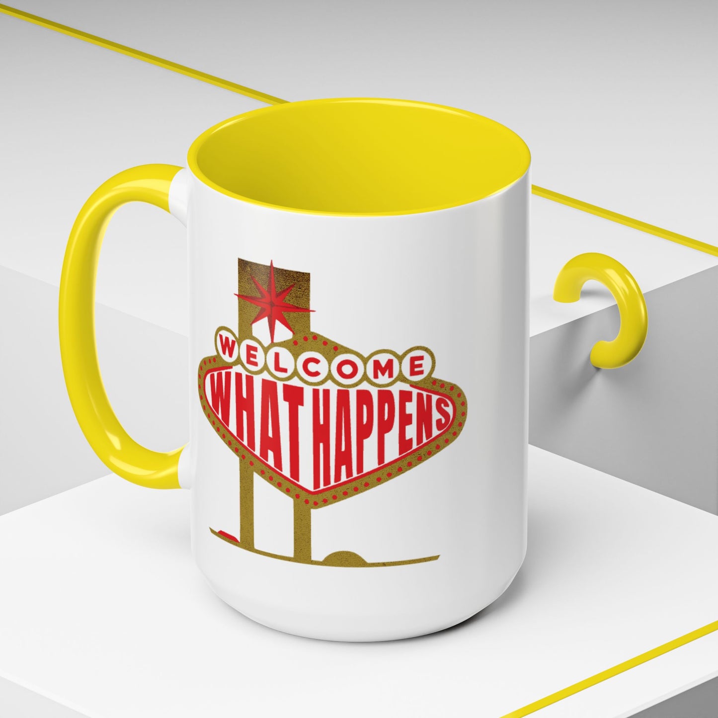"WHAT HAPPENS" in Vegas, Nevada 15oz Mug