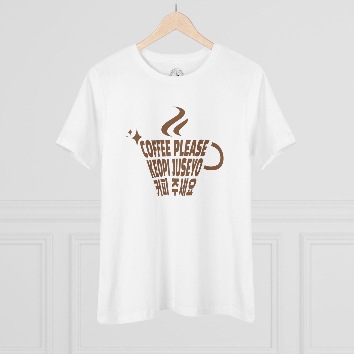 Coffee Please. Keopi Juseyo. Korea, Womens Fit T-Shirt