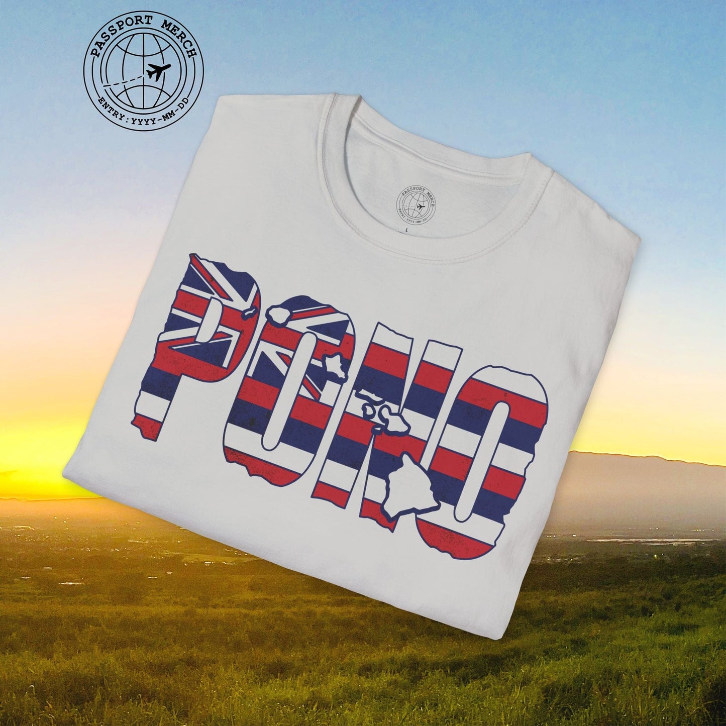 Hawaii Pono Letter Flag T-Shirt