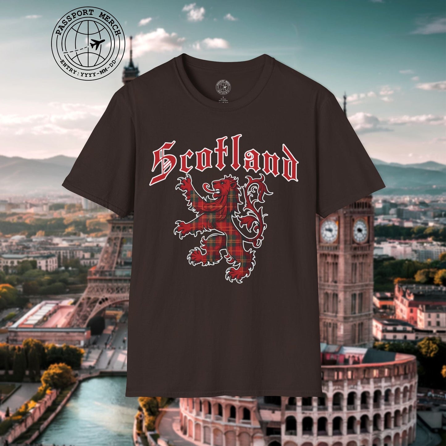 Tartan Lion Rampant, Scotland, UK T-Shirt