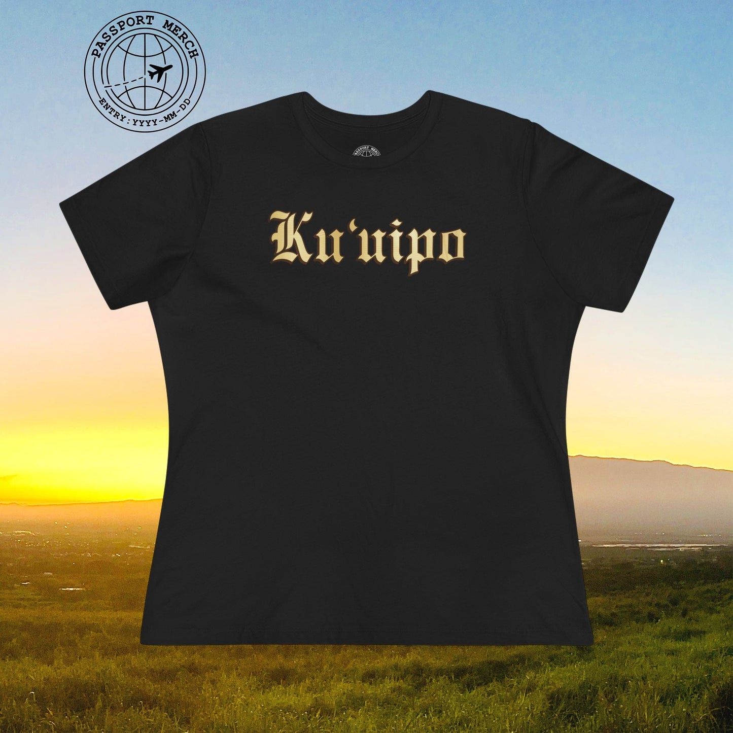 24-Karat Gold Ku'uipo (Hawaiian Jewelry Style), Womens Fit T-Shirt