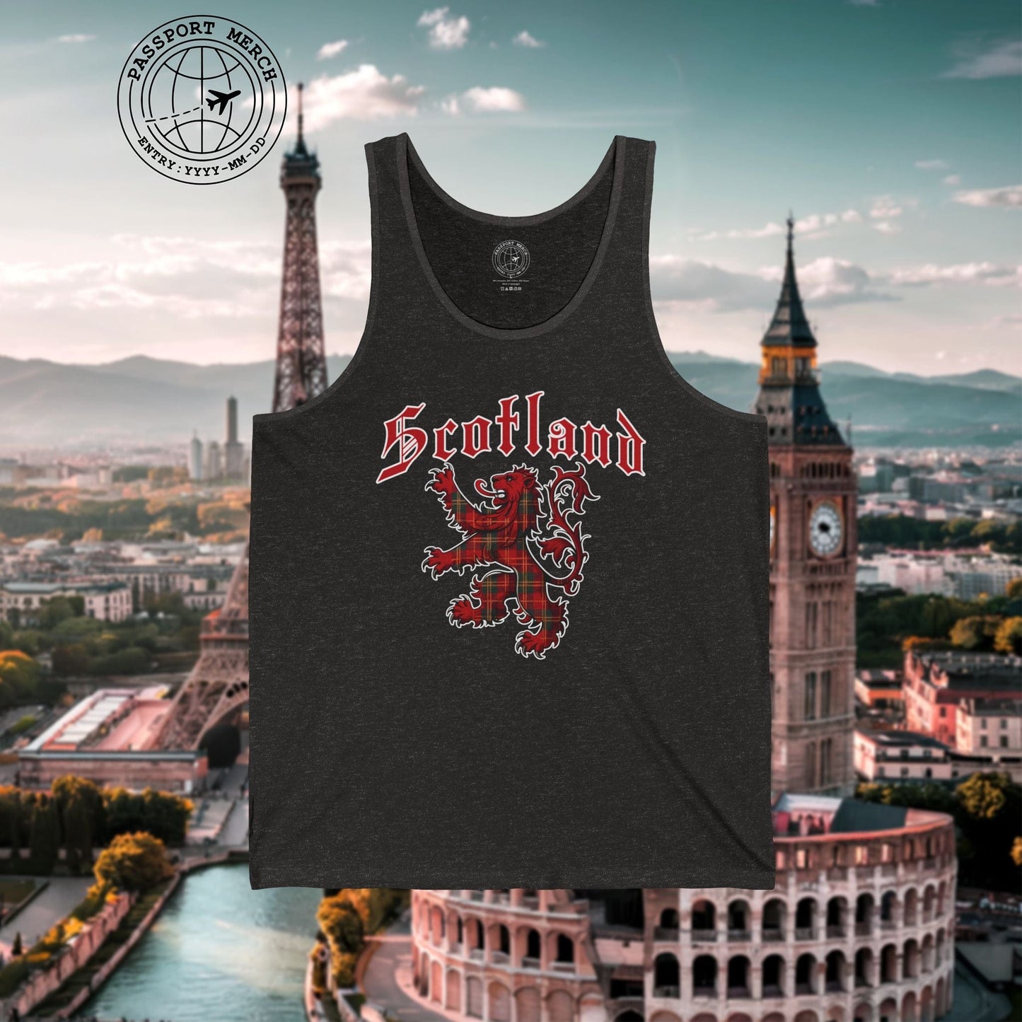 Tartan Lion Rampant, Scotland, UK Tank Top