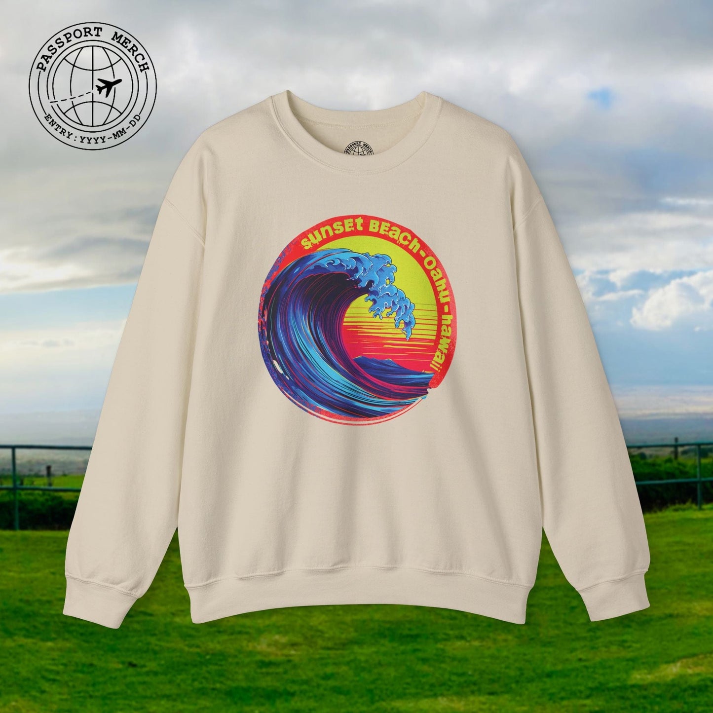 Sunset Beach Oahu, Hawaii Crewneck