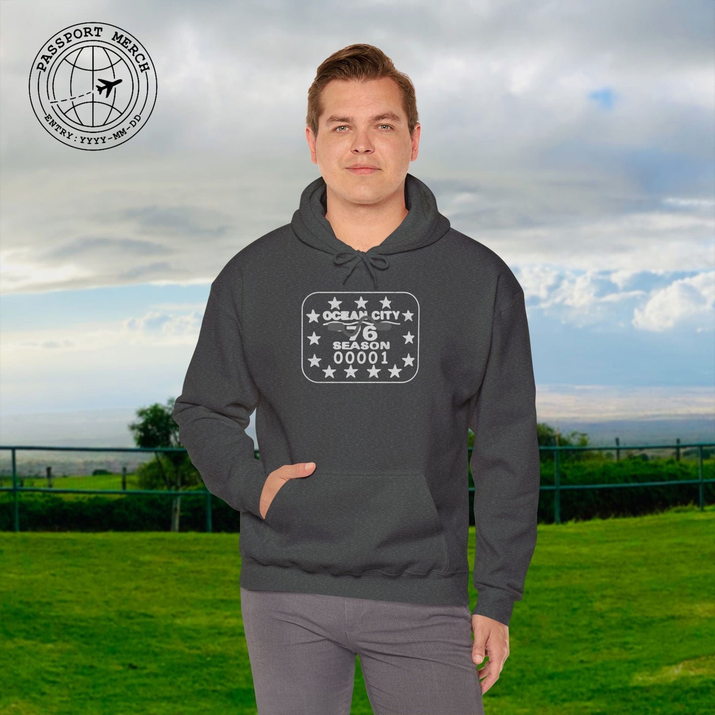 Vintage Ocean City 1976 Beach Tag, New Jersey Hoodie