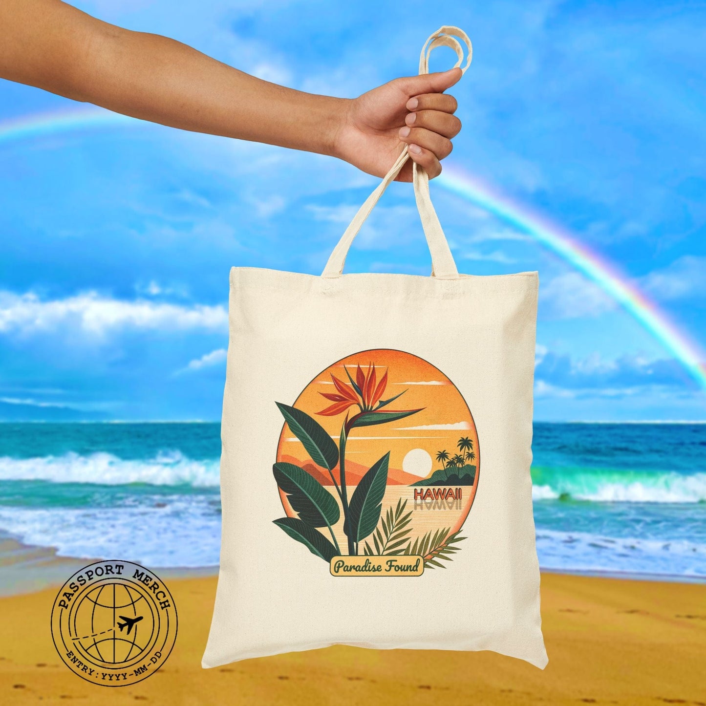 Retro (Bird of) Paradise Found, Hawaii Tote Bag
