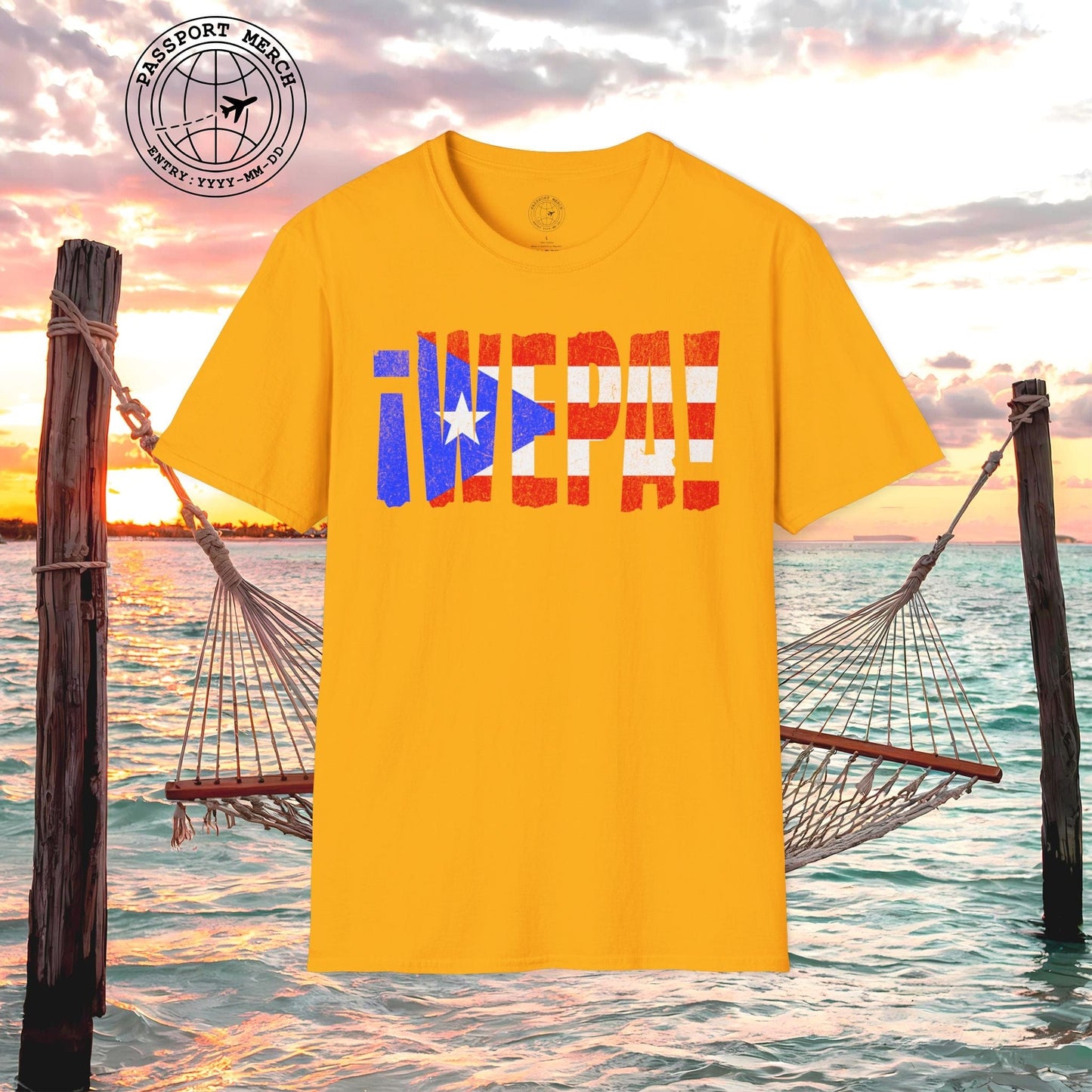 Wepa Puerto Rico Letter Flag T-Shirt