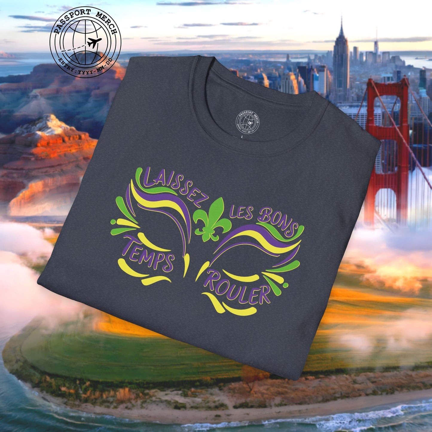 Les Bons Temps Mask, Louisiana T-Shirt