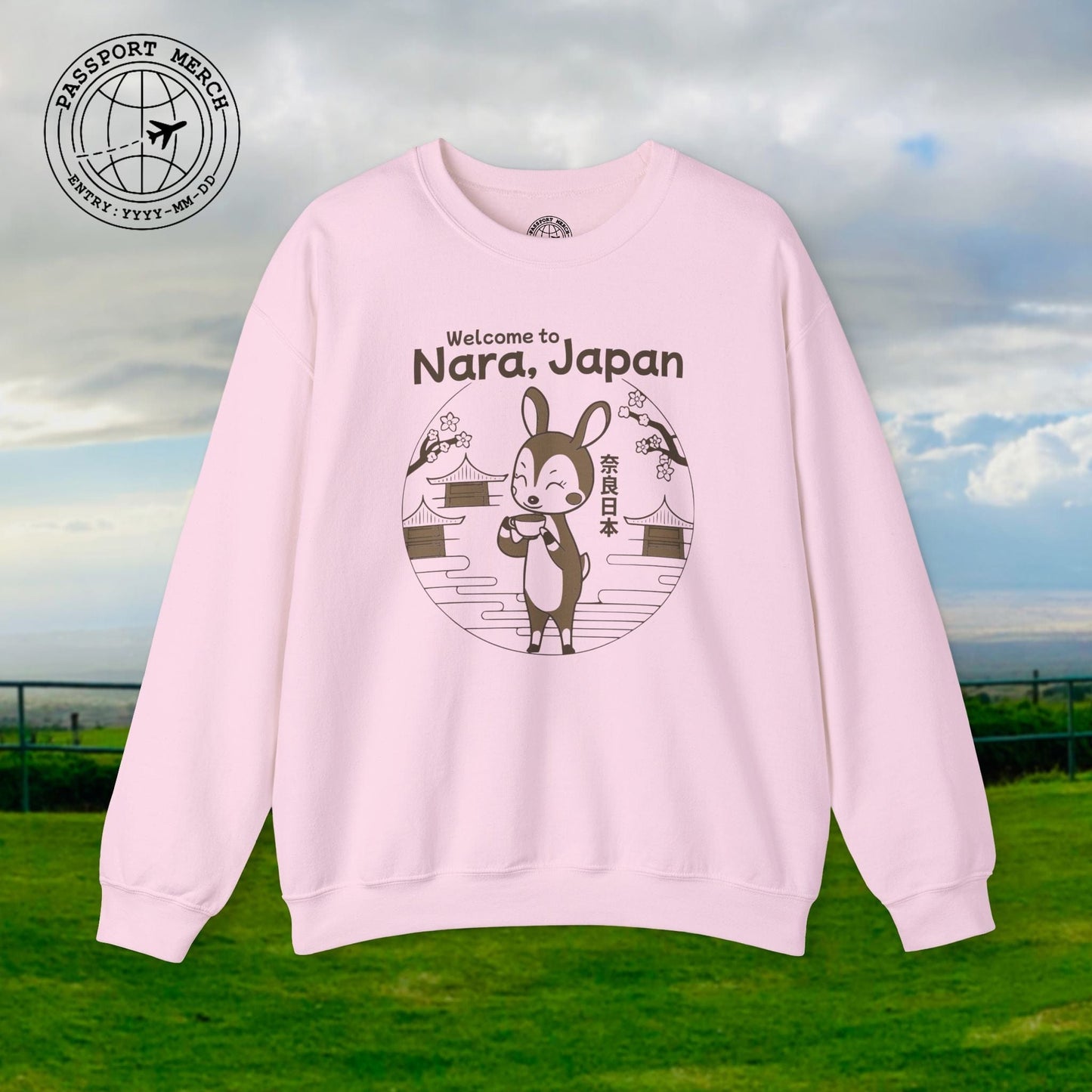 Welcome to Nara, Japan Crewneck