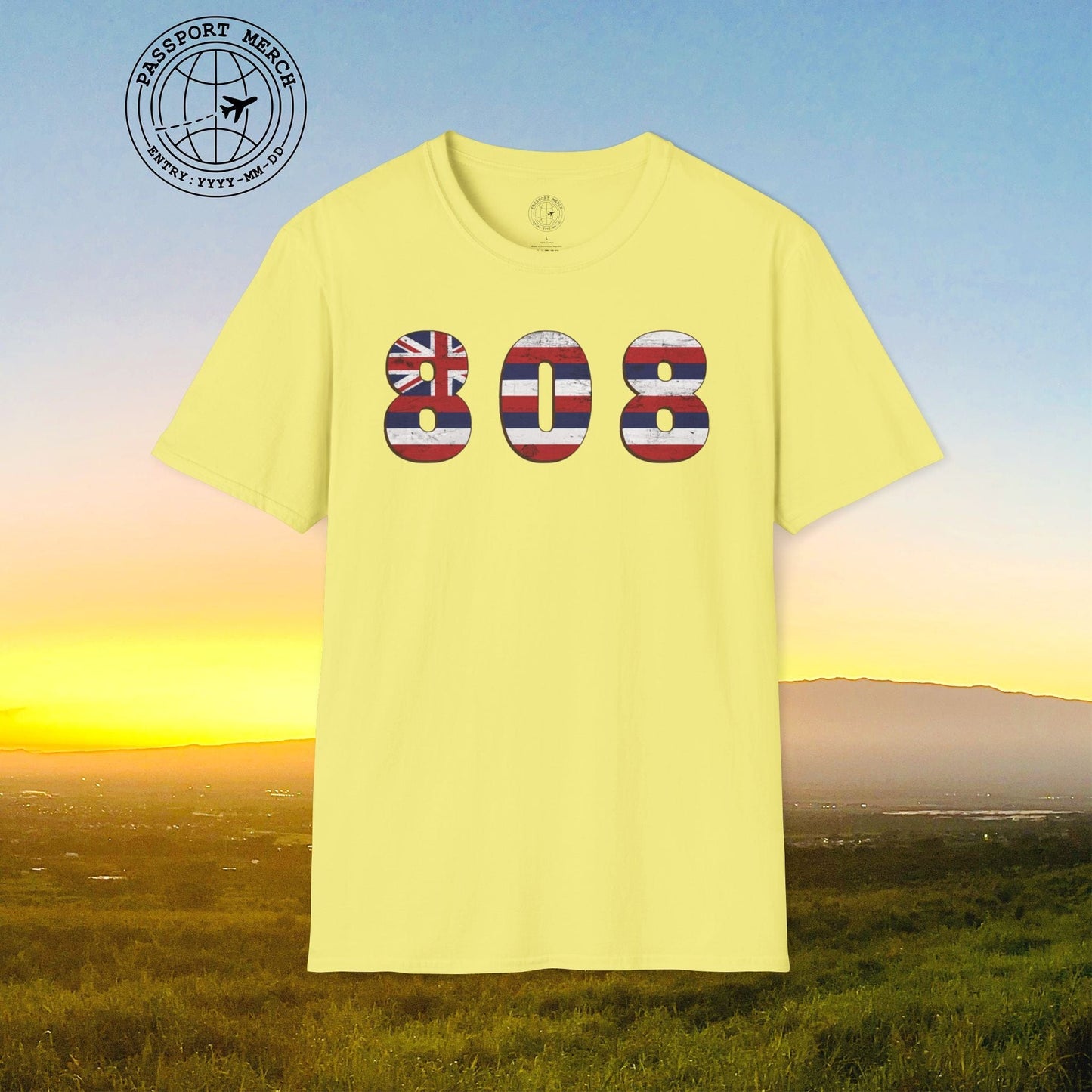Woodworked 808 Flag, Hawaii T-Shirt