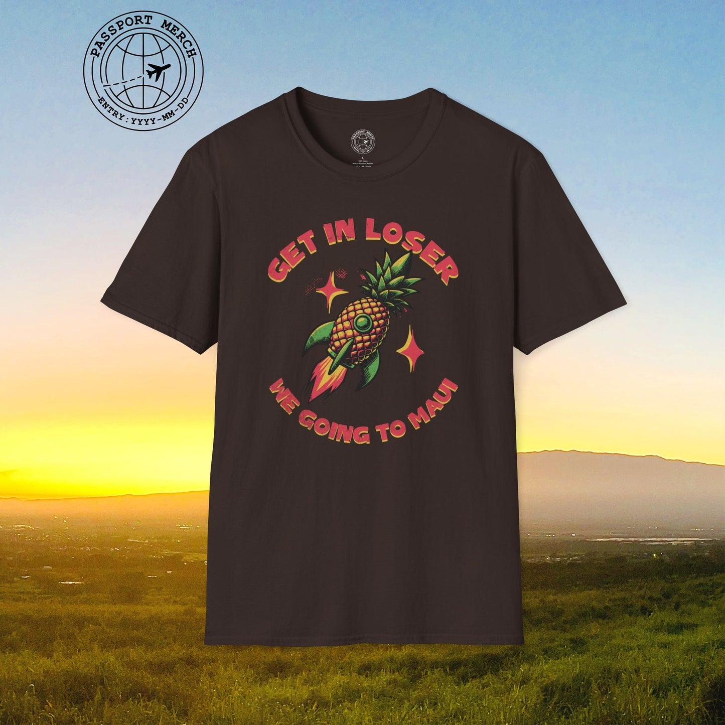 Pineapple Rocket Ship to Maui, Hawaii T-Shirt