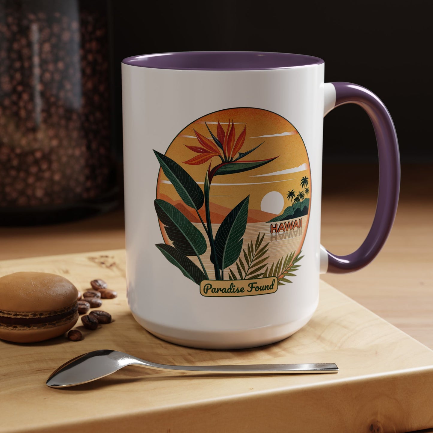 Retro (Bird of) Paradise Found, Hawaii 15oz Mug