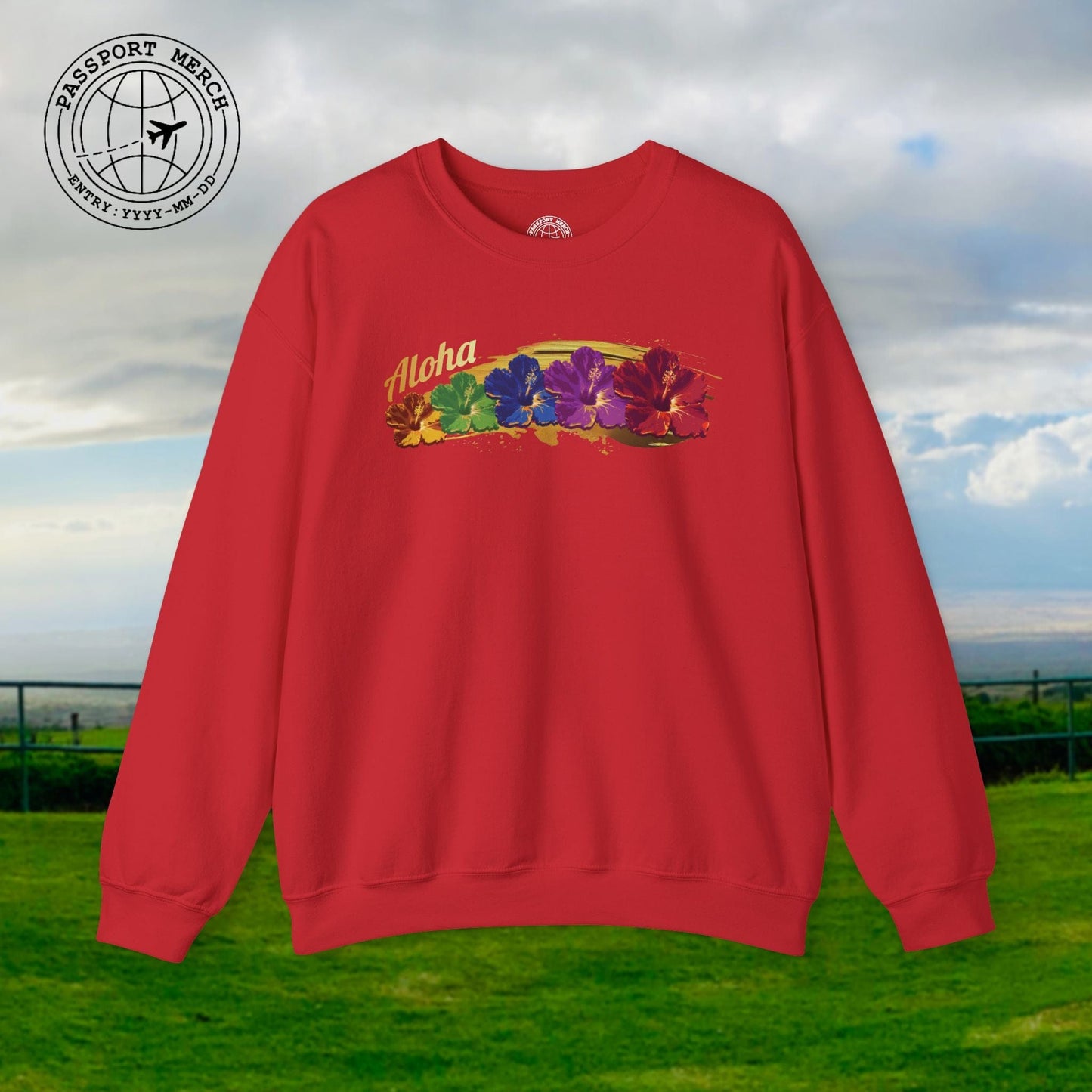 Pop Art Hibiscus, Hawaii Crewneck