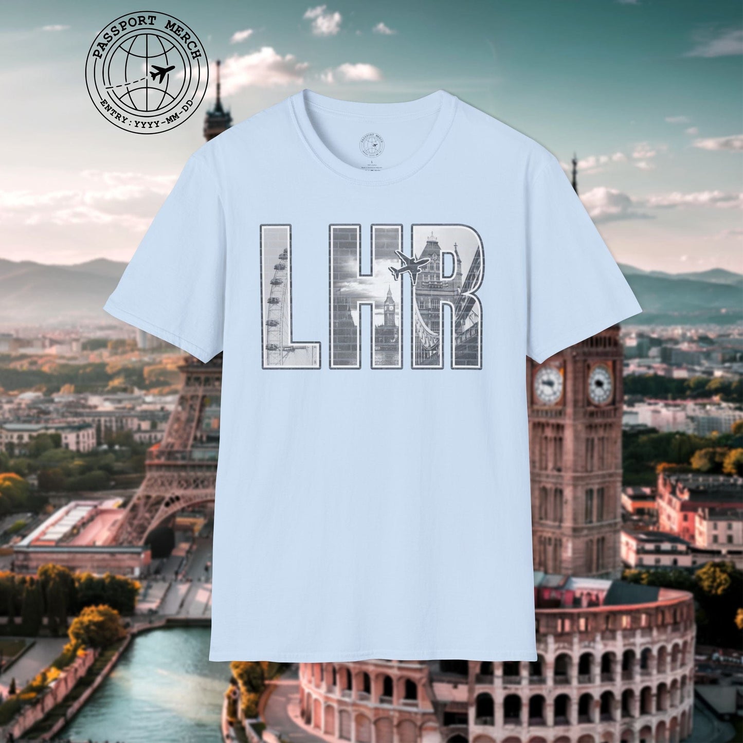 Airport Window London England UK LHR T-Shirt