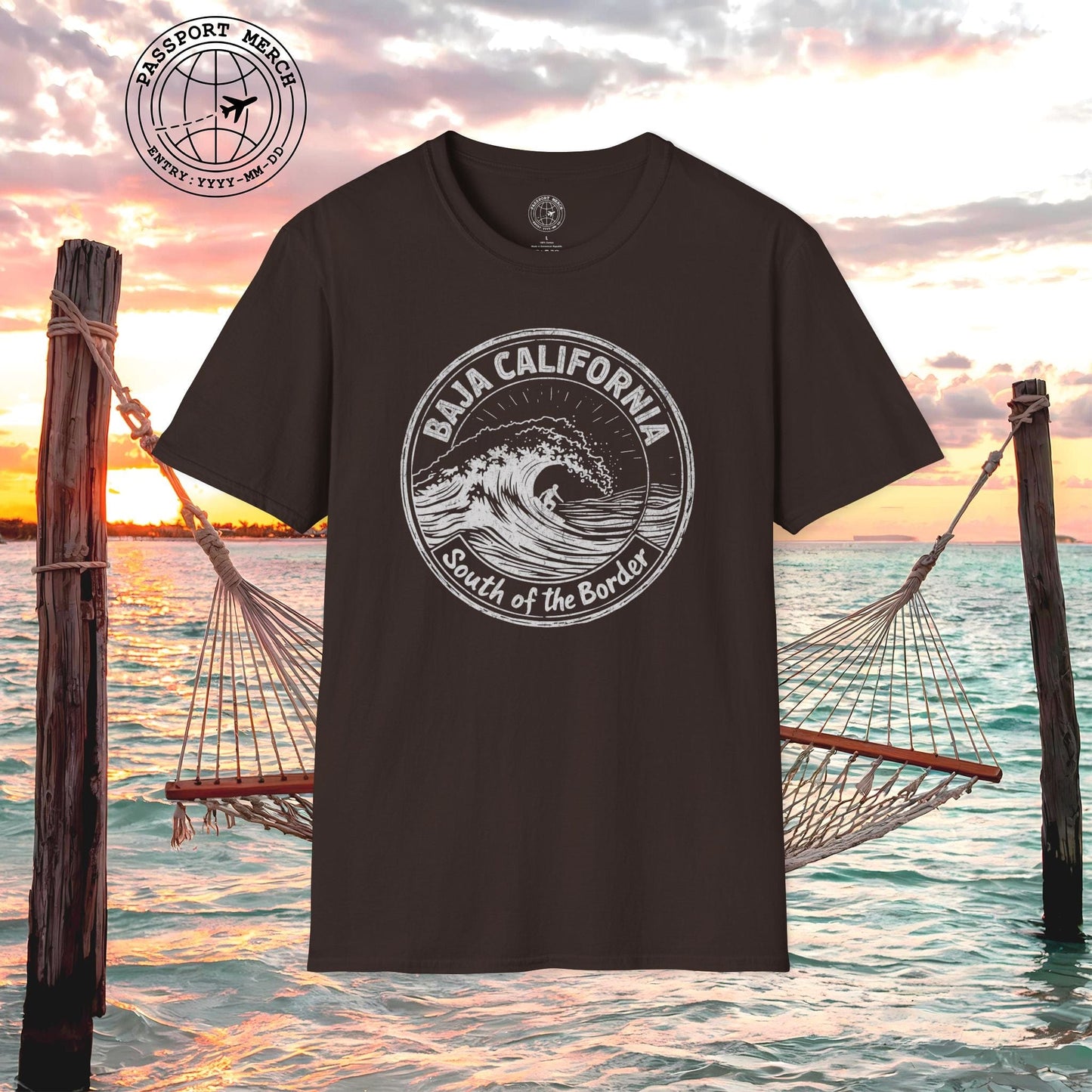 Surf South of the Border, Baja California, Mexico T-Shirt