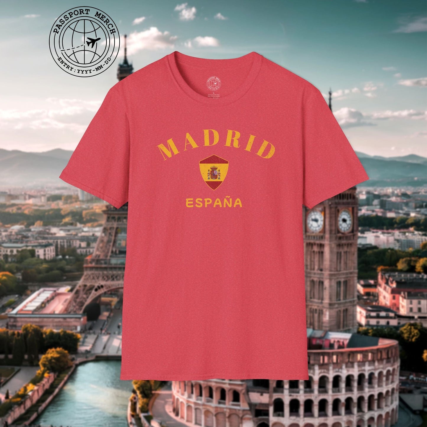 Madrid with Coat of Arms Spain T-Shirt