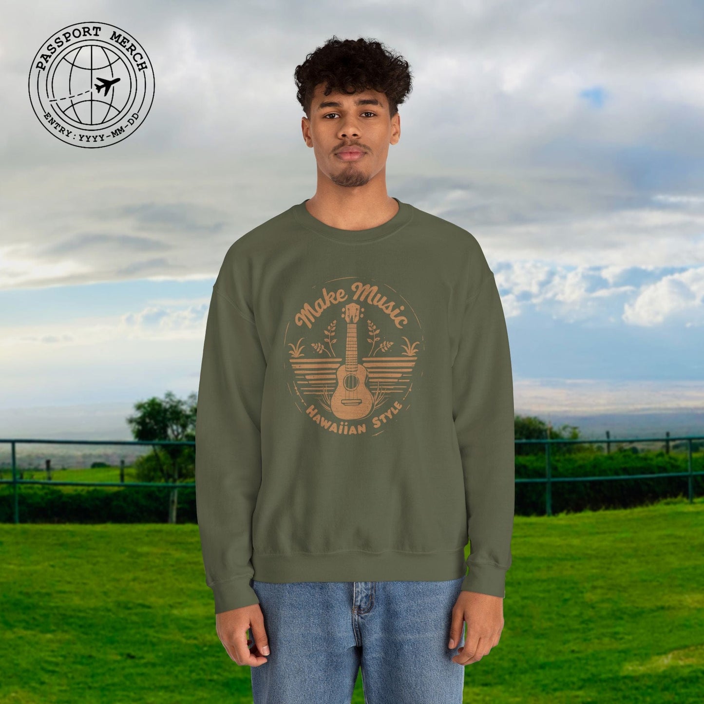 Make Music Hawaiian Style Crewneck