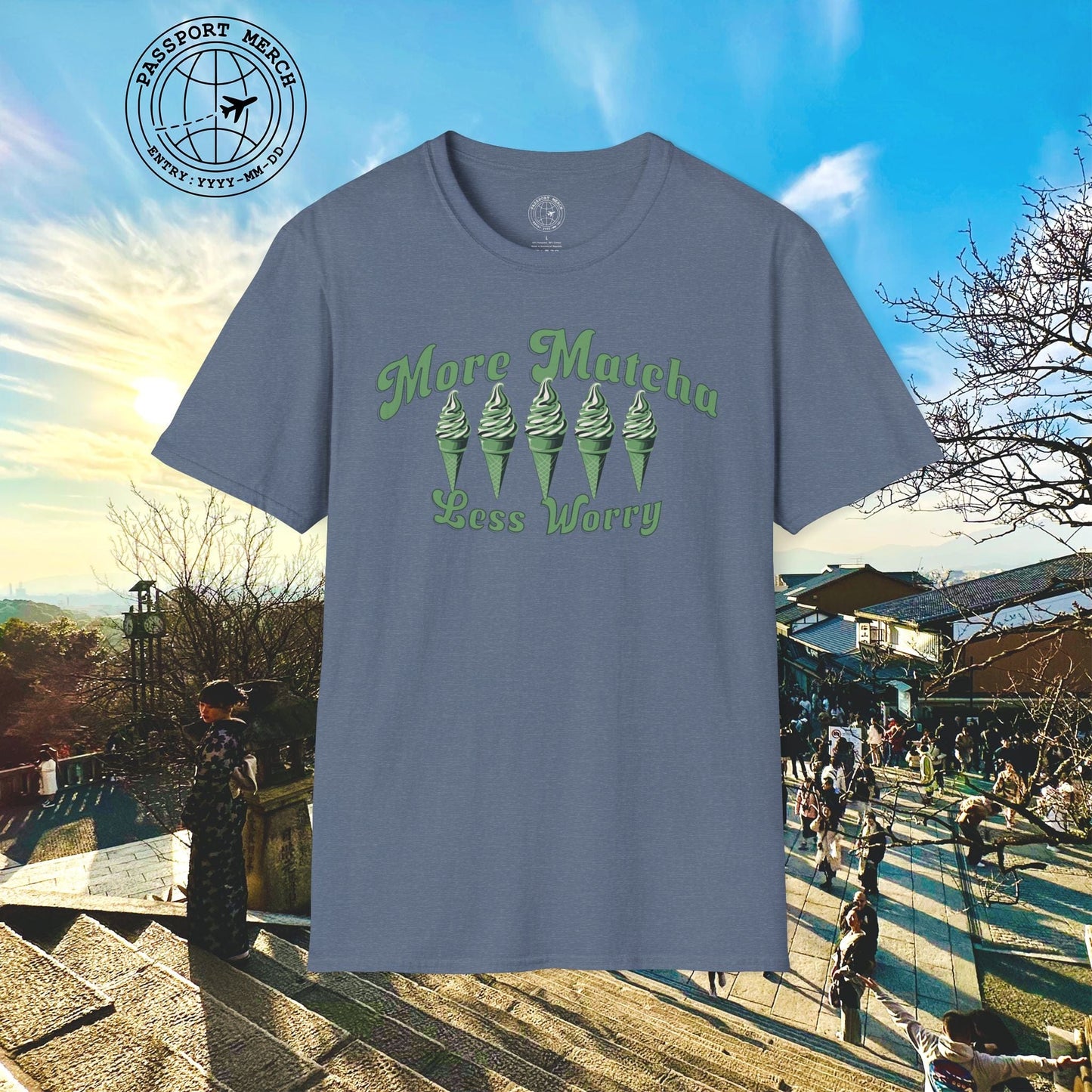 More Matcha Less Worry, Japan T-Shirt