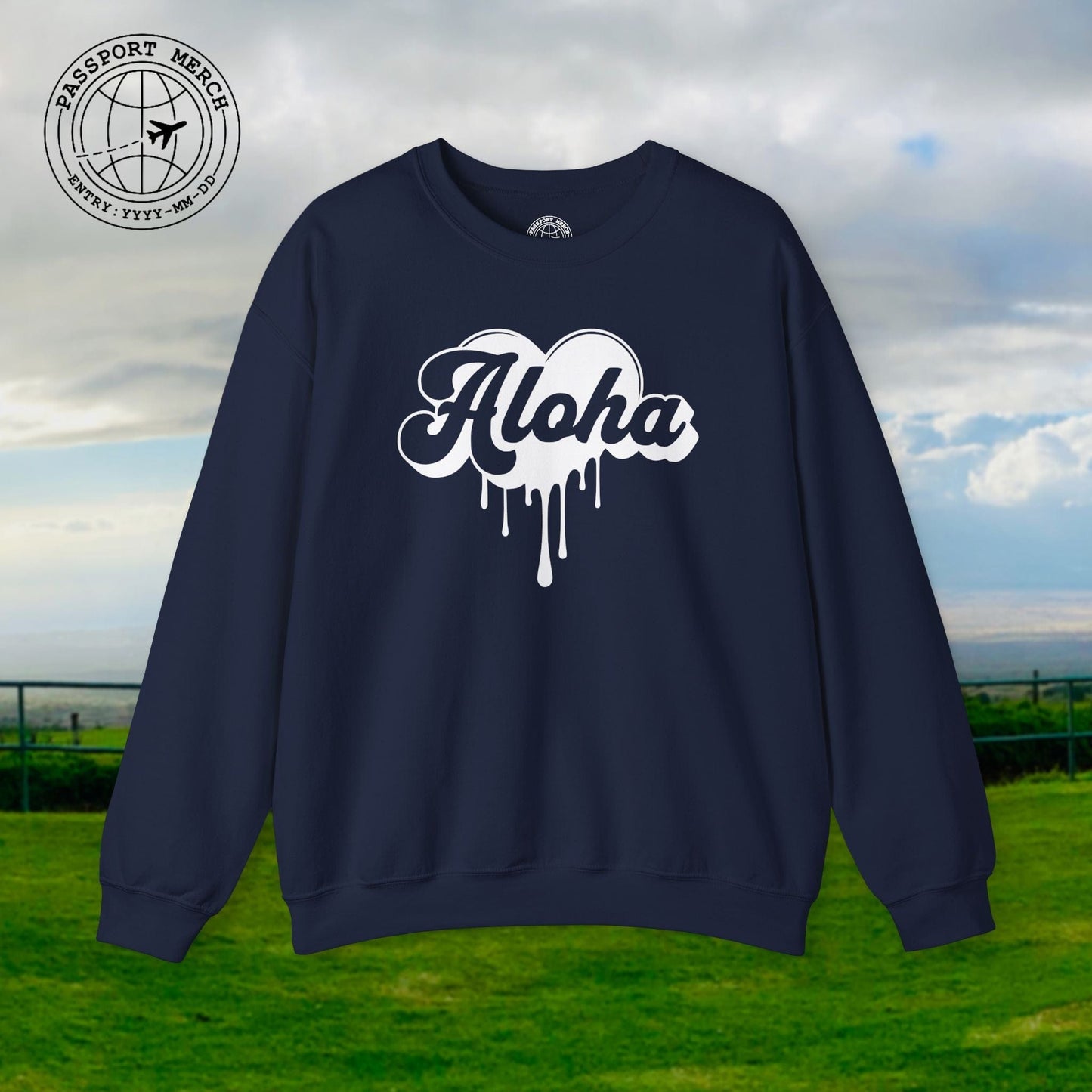 Aloha Melting Heart, Hawaii Crewneck