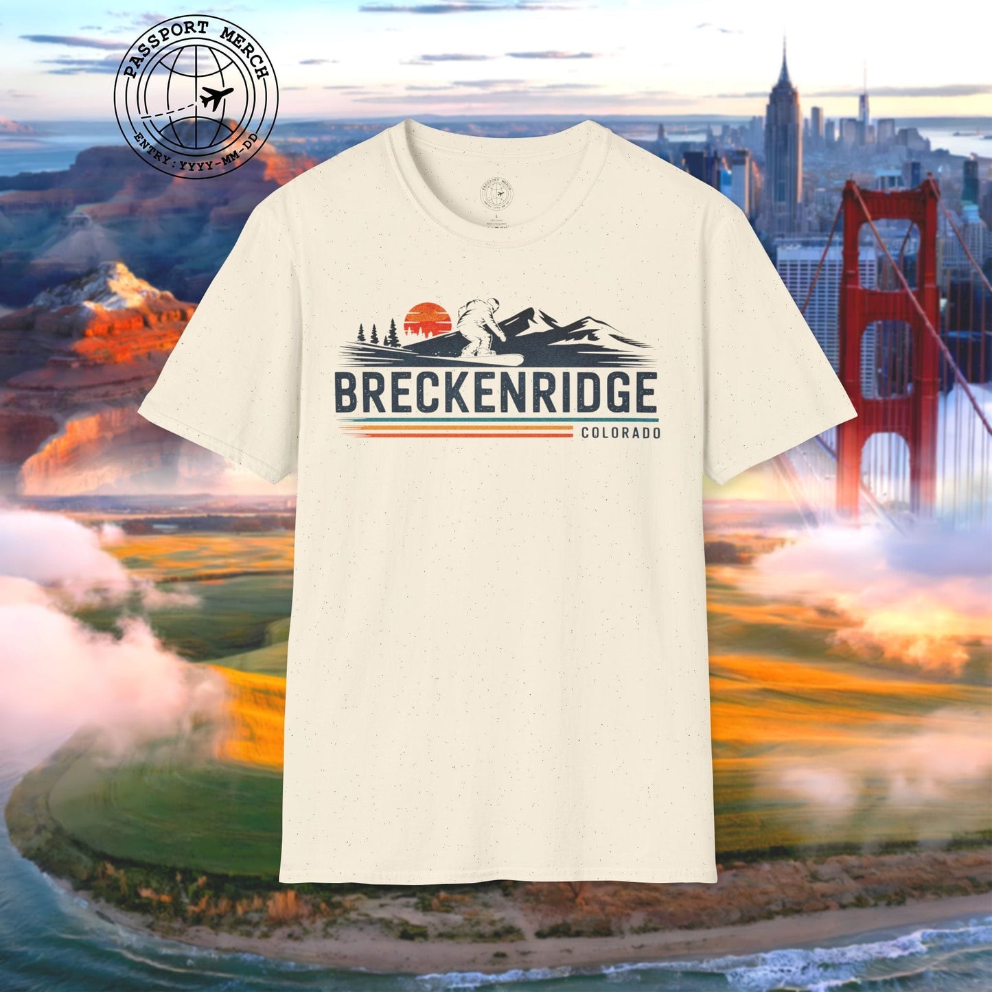 Breckenridge Colorado - Vibrant Ski Retro T-Shirt