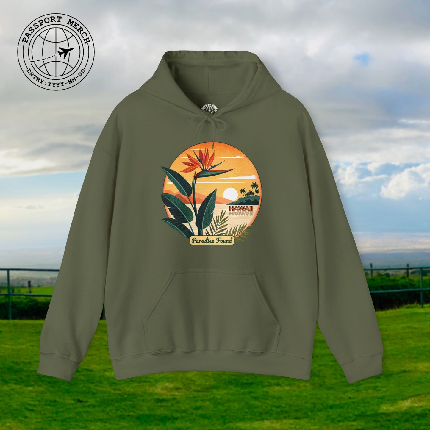 Retro (Bird of) Paradise Found, Hawaii Hoodie