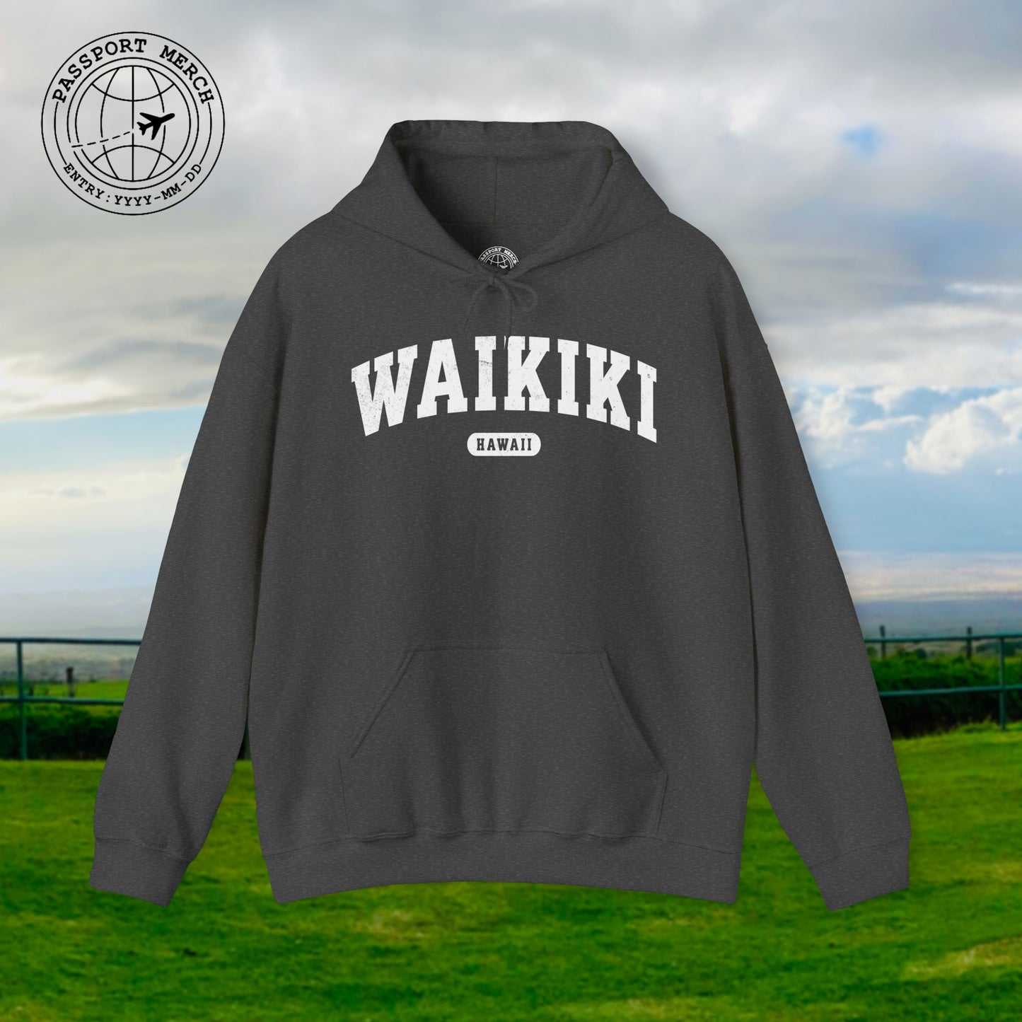 Classic Athletic (Bucket List Edition), Waikiki, Hawaii Hoodie