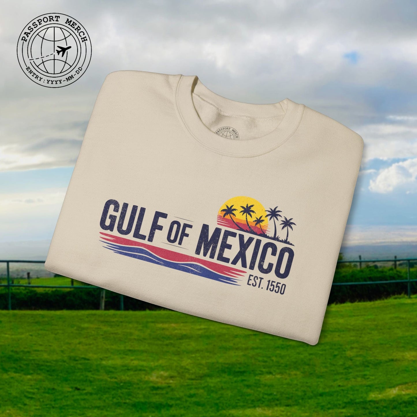 Vintage Retro Gulf of Mexico Crewneck