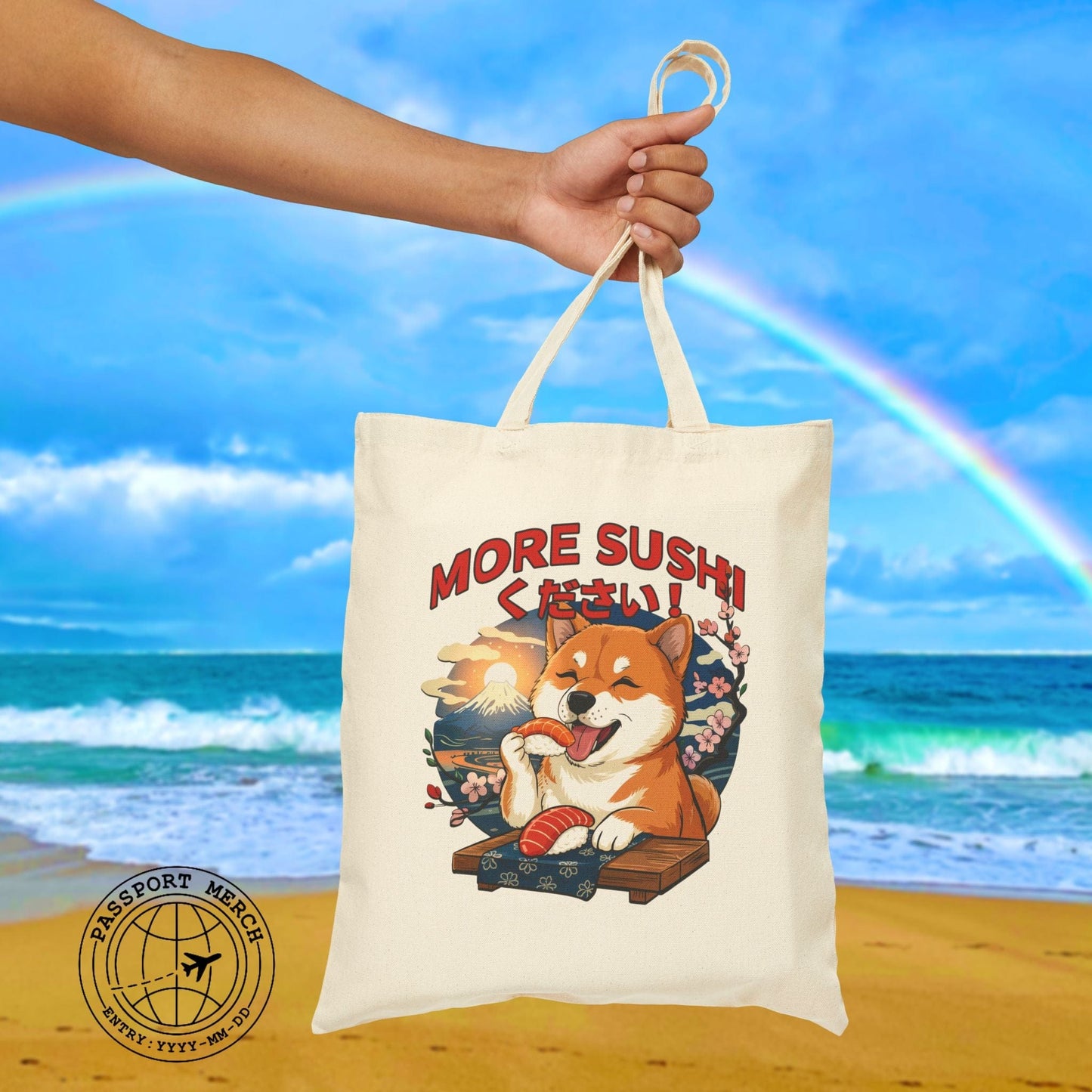 Shiba Inu, More Sushi Please! Japan Tote Bag