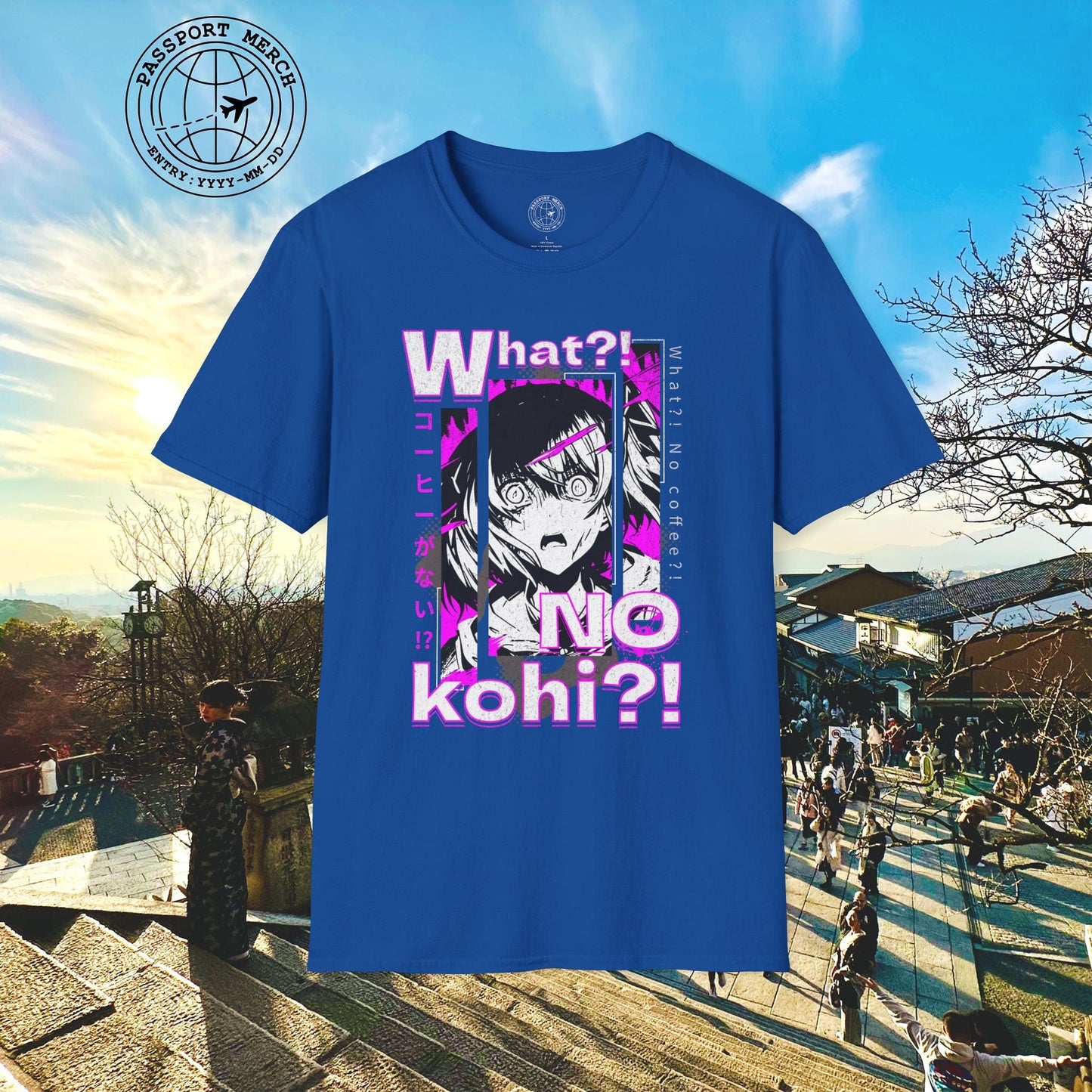 The "What?! No kohi?!" Anime Terror Face Japan T-Shirt