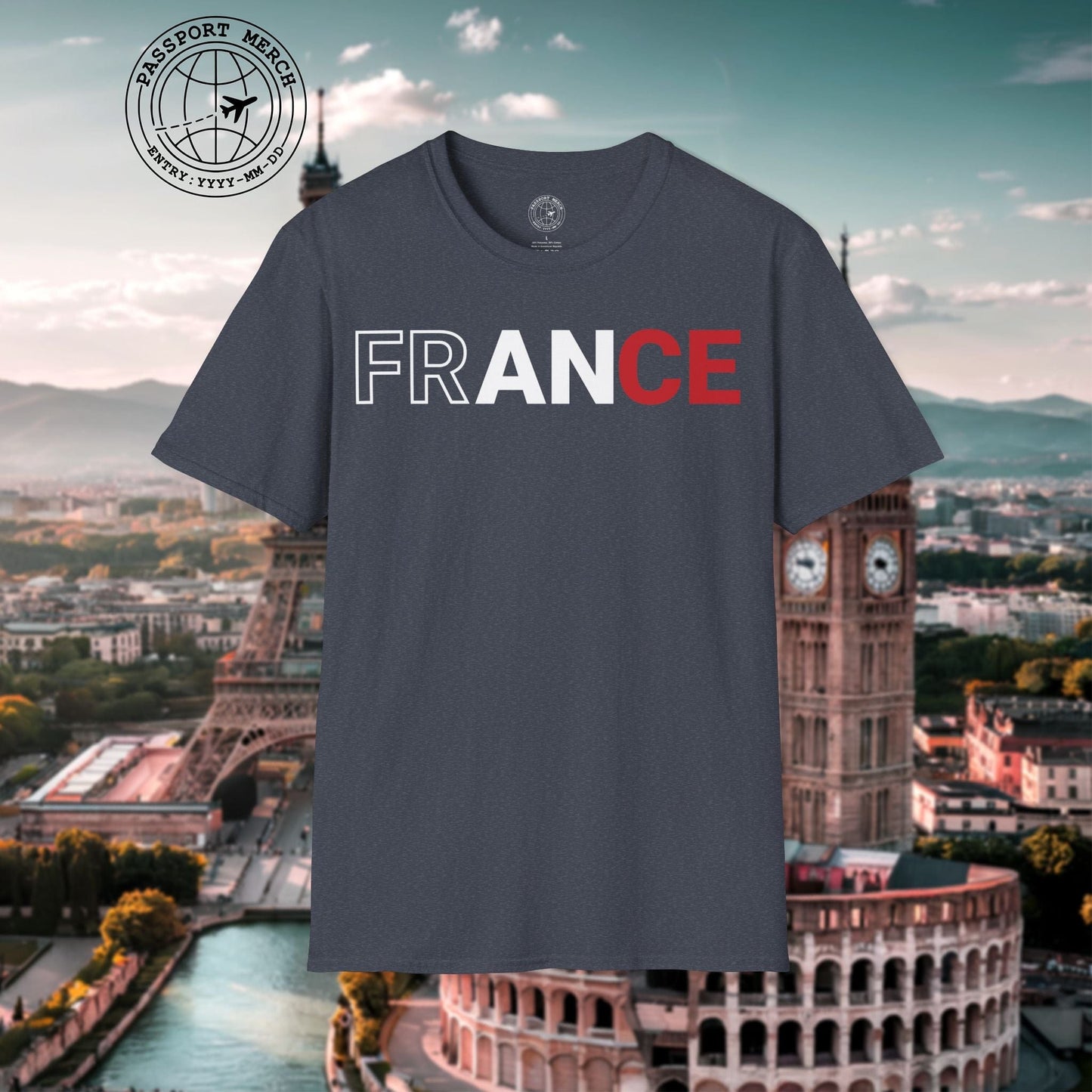 France Patriotism Letter Flag T-Shirt