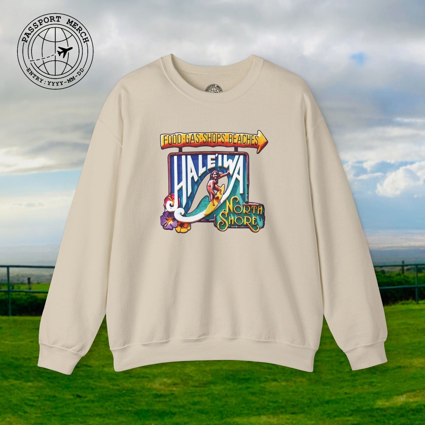 Signs of Wanderlust, Hale'iwa (South) Oahu, Hawaii Crewneck