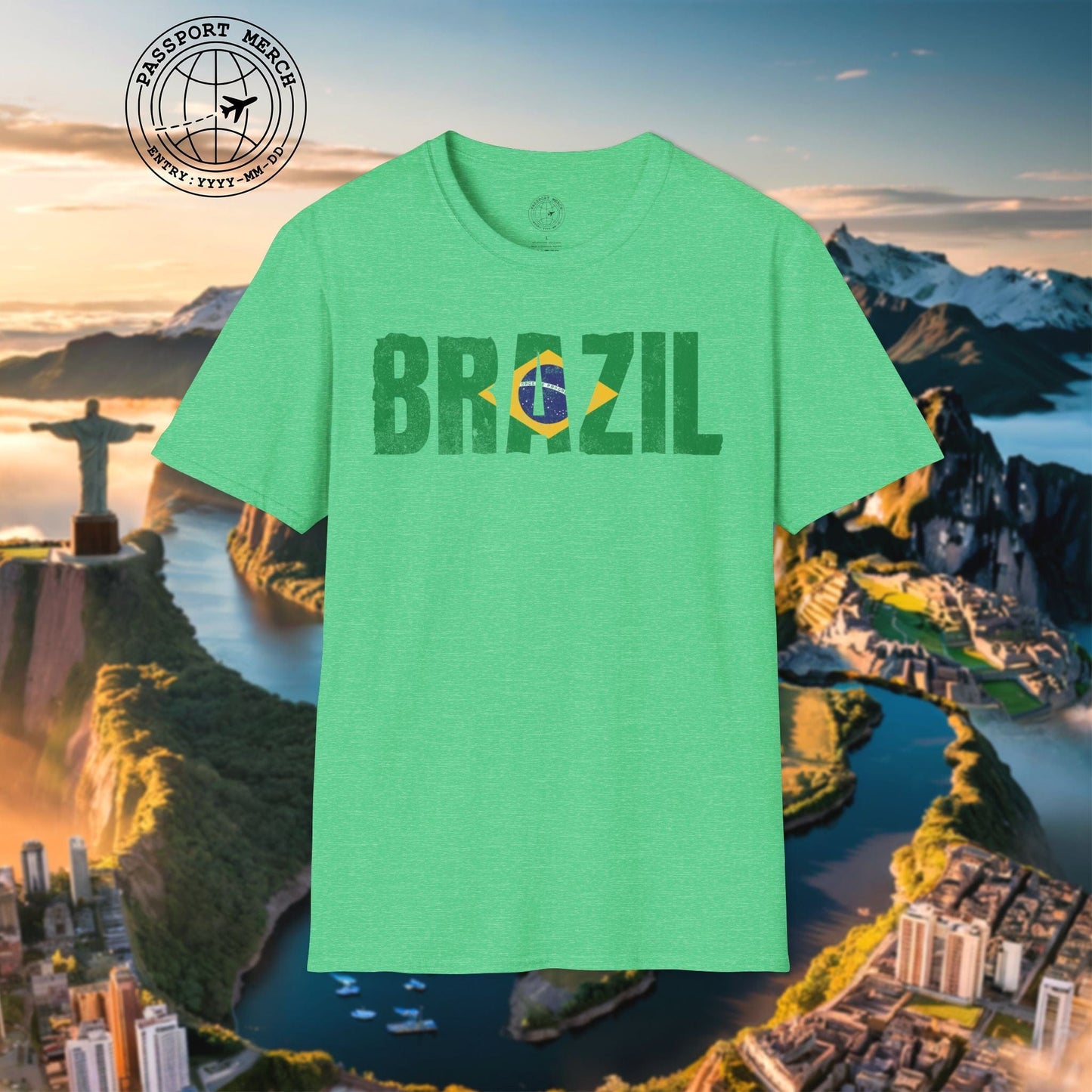 Brazil Patriotism Letter Flag T-Shirt