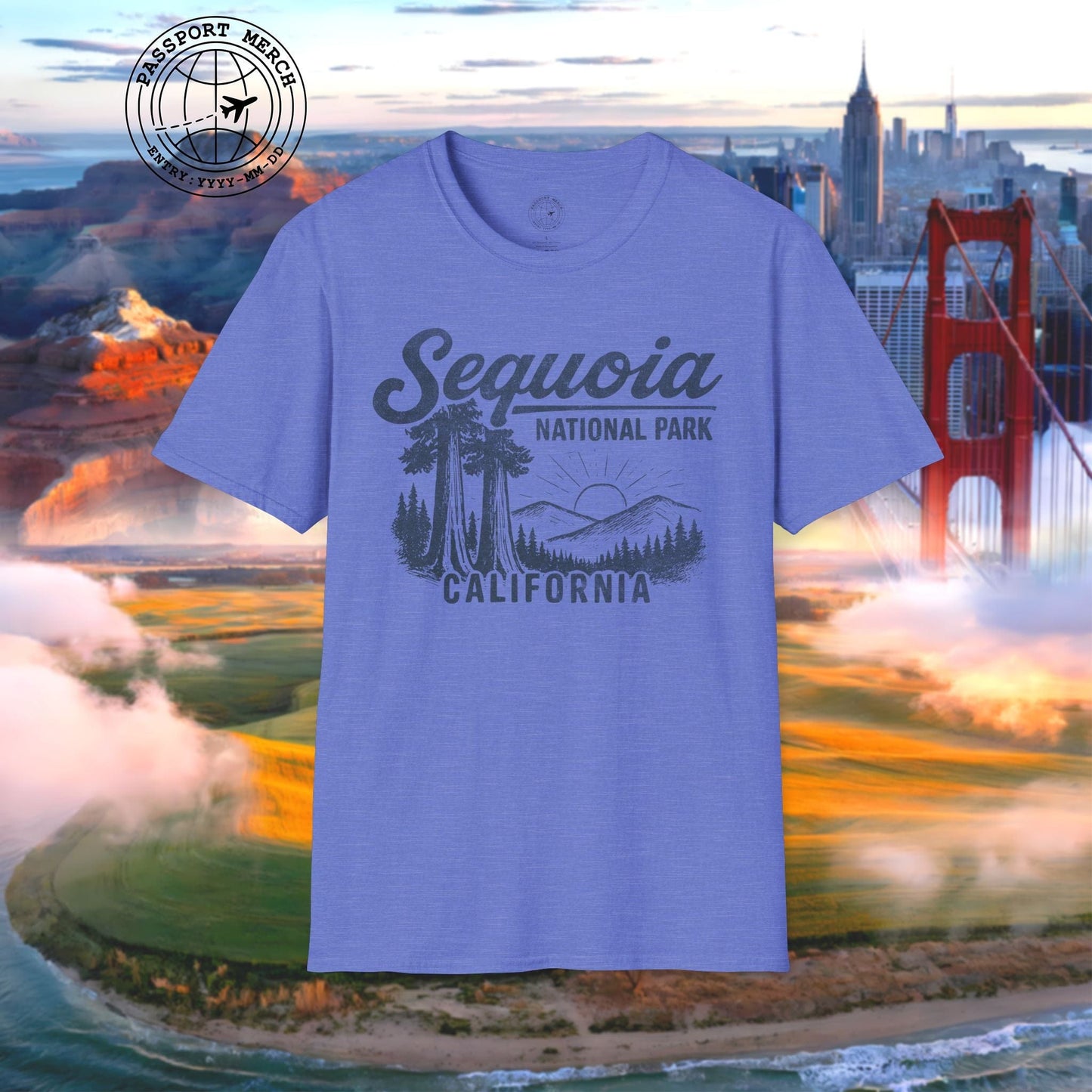 Sequoia National Park Vintage Monochrome, California T-Shirt