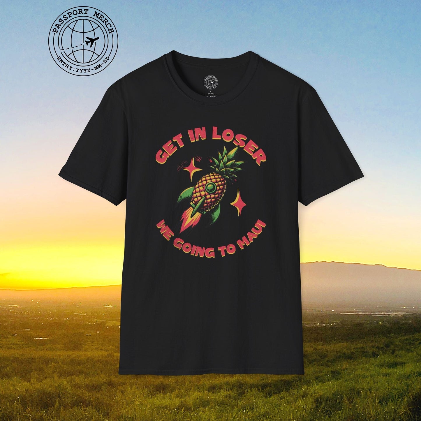 Pineapple Rocket Ship to Maui, Hawaii T-Shirt