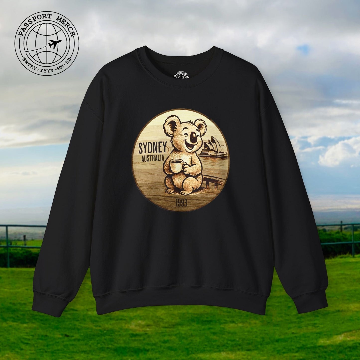 Vintage Koala & Coffee in Sydney, Australia Crewneck