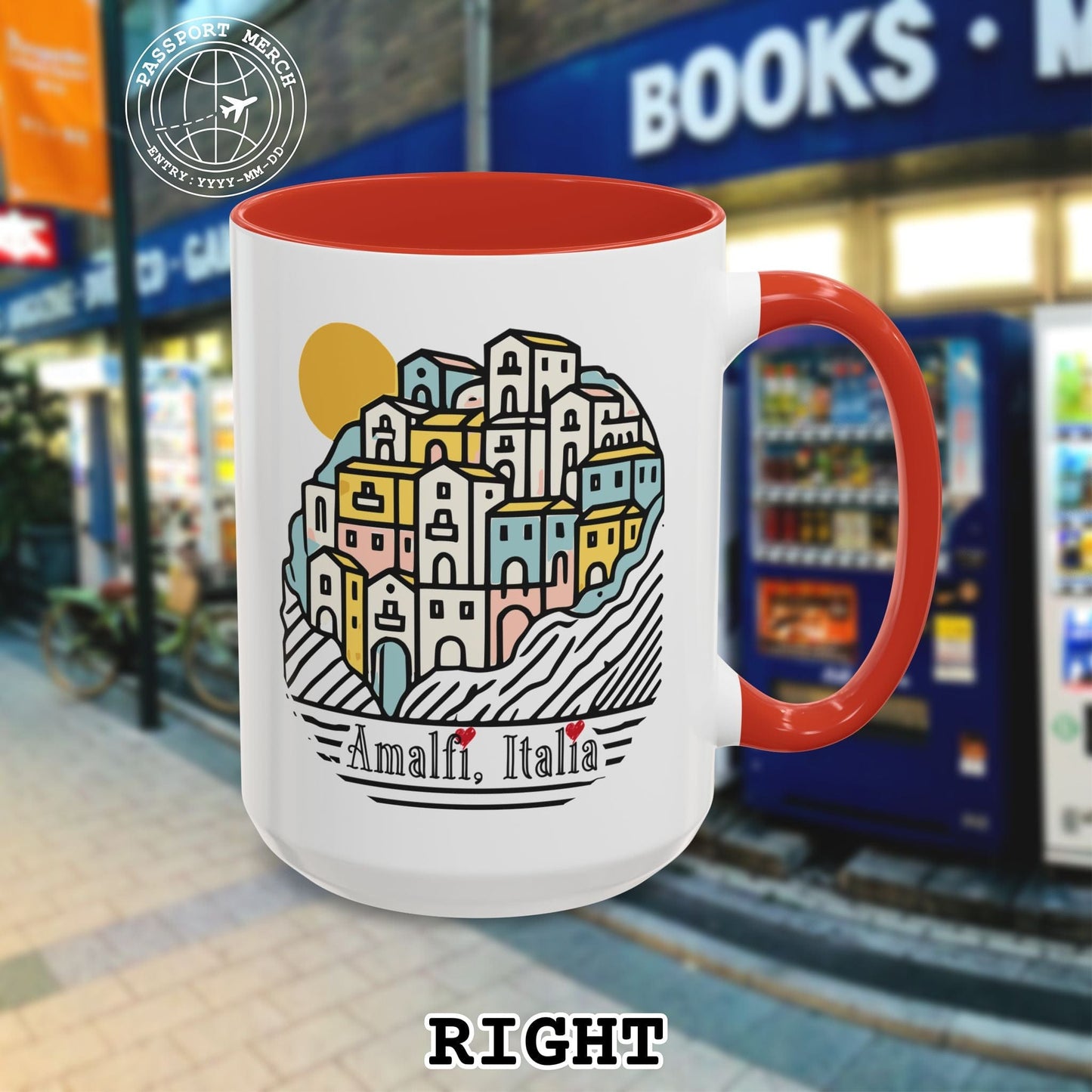 Hearts for Amalfi, Italy 15oz Mug