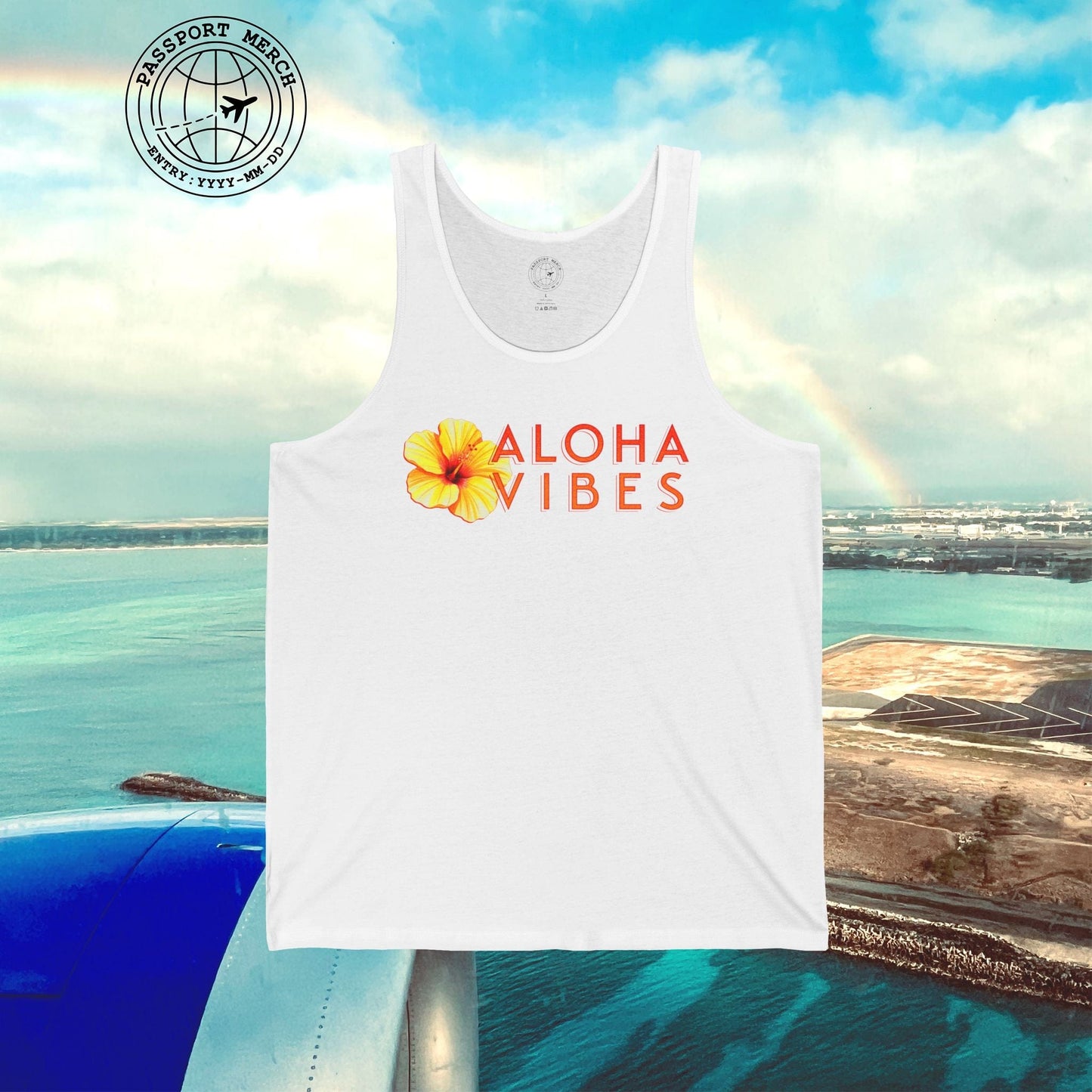 Sun-Kissed Hibiscus Aloha Vibes, Hawaii Tank Top
