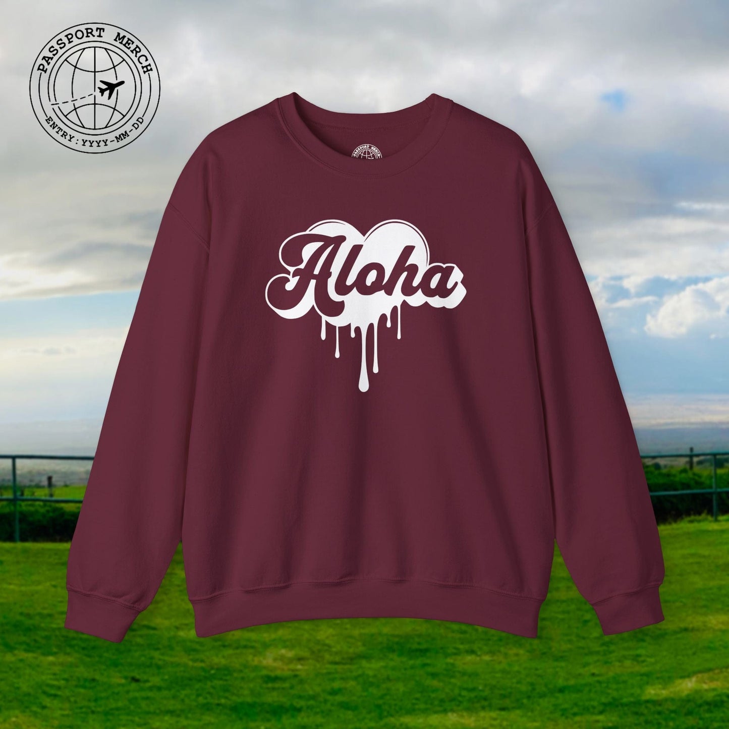 Aloha Melting Heart, Hawaii Crewneck