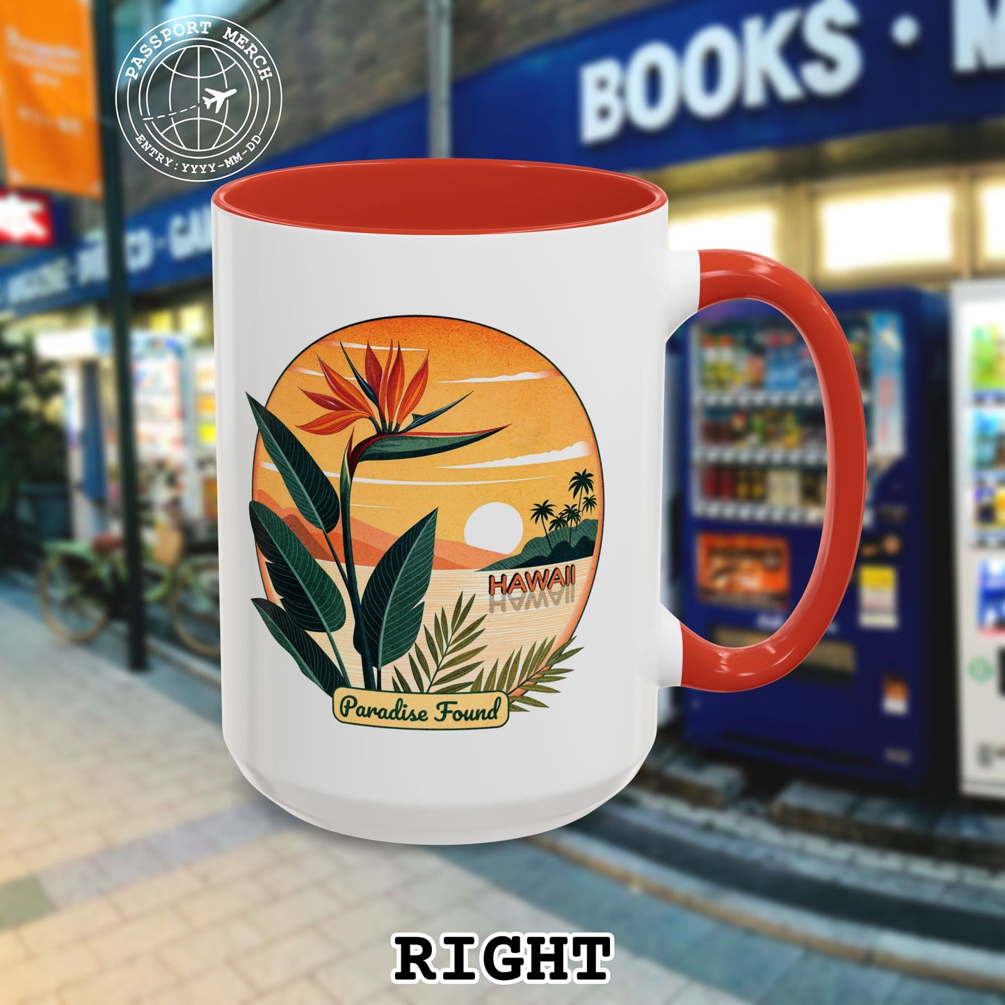 Retro (Bird of) Paradise Found, Hawaii 15oz Mug