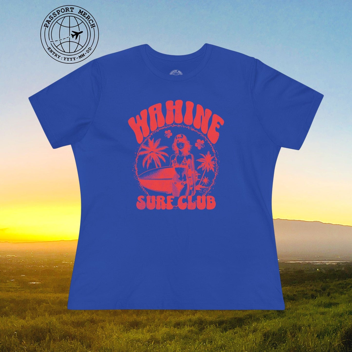 Wahine Surf Club, Hawaii, Womens Fit T-Shirt